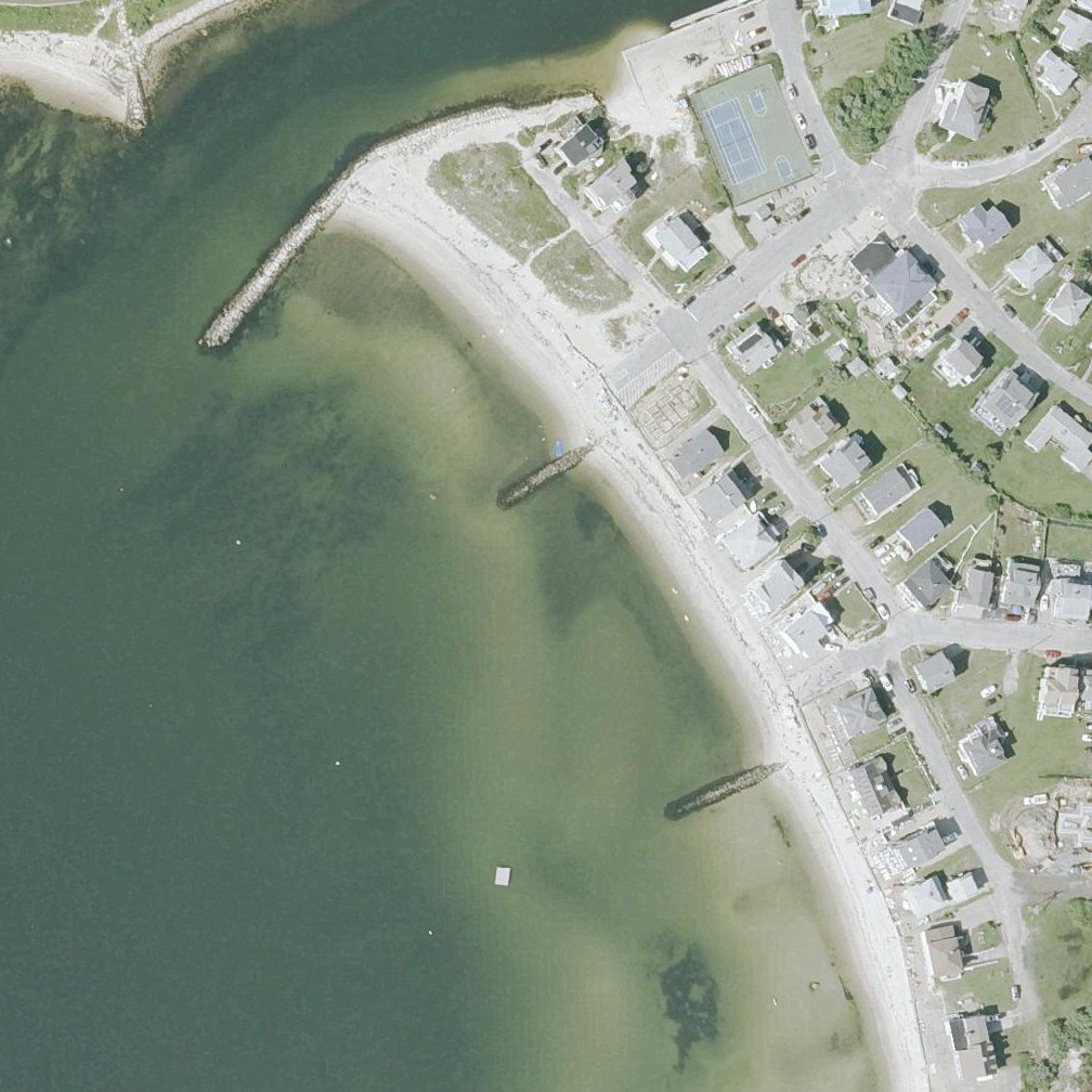 Aerial map of New Silver Beach