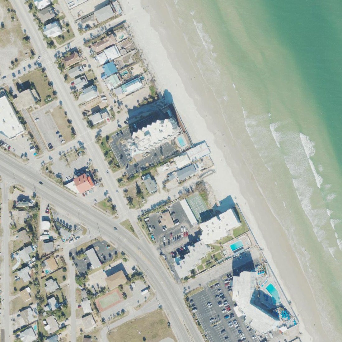 Aerial map of New Smyrna Beach