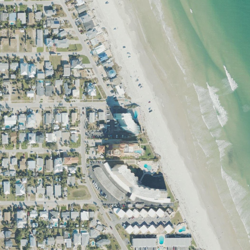 Aerial map of New Smyrna Beach