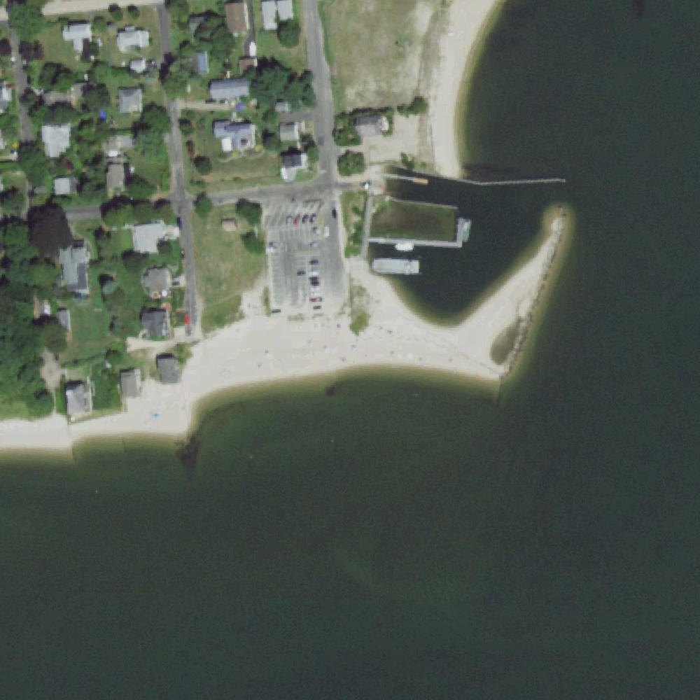 Aerial map of New Suffolk Beach