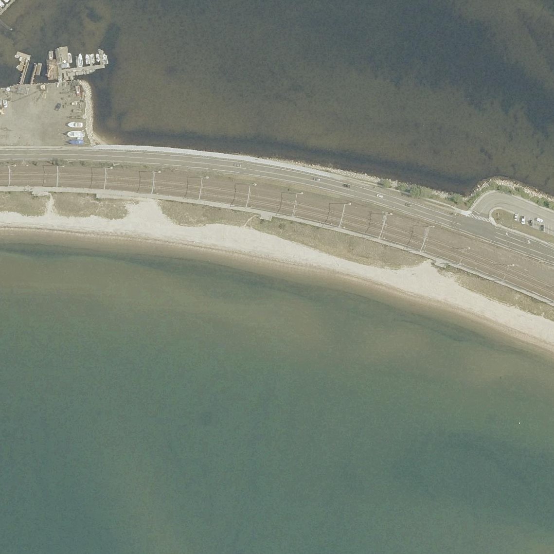 Aerial map of Niantic Beach