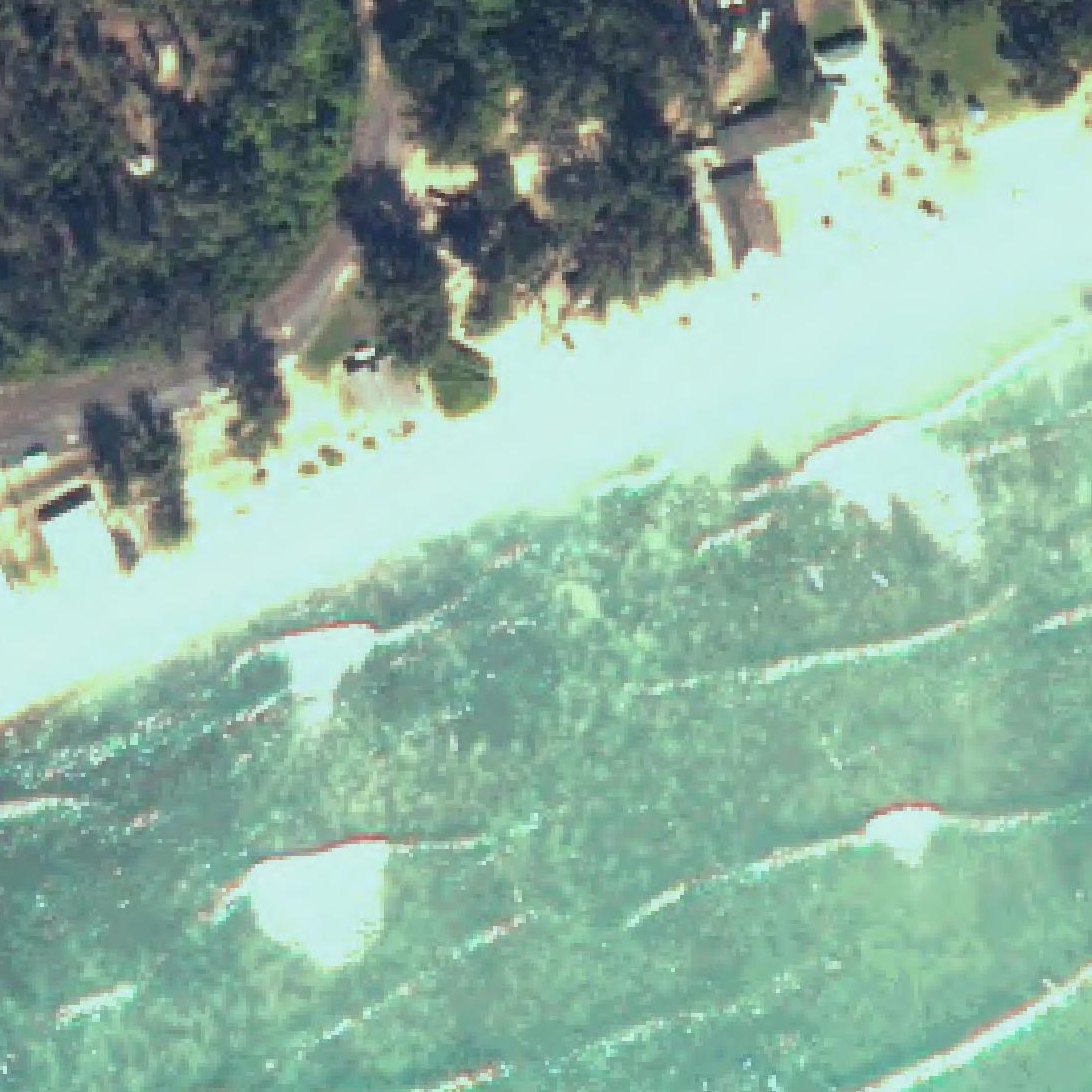 Aerial map of Nimitz Officers Beach
