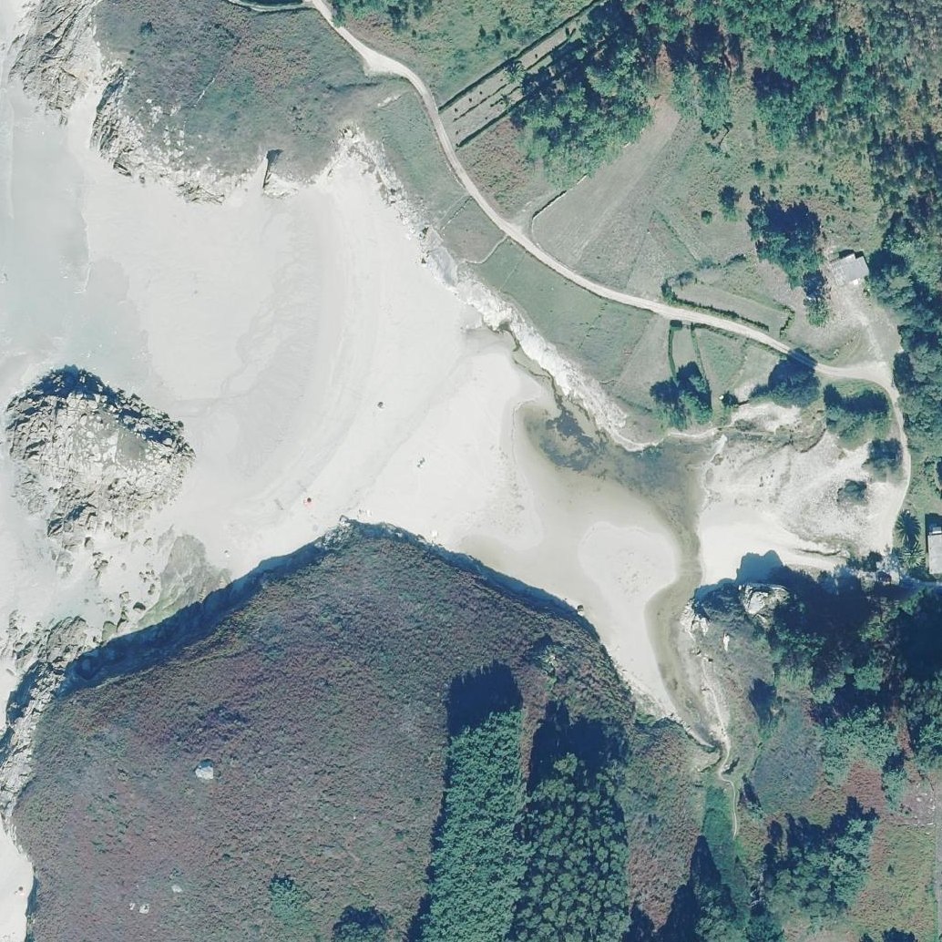 Aerial map of Niñóns Beach