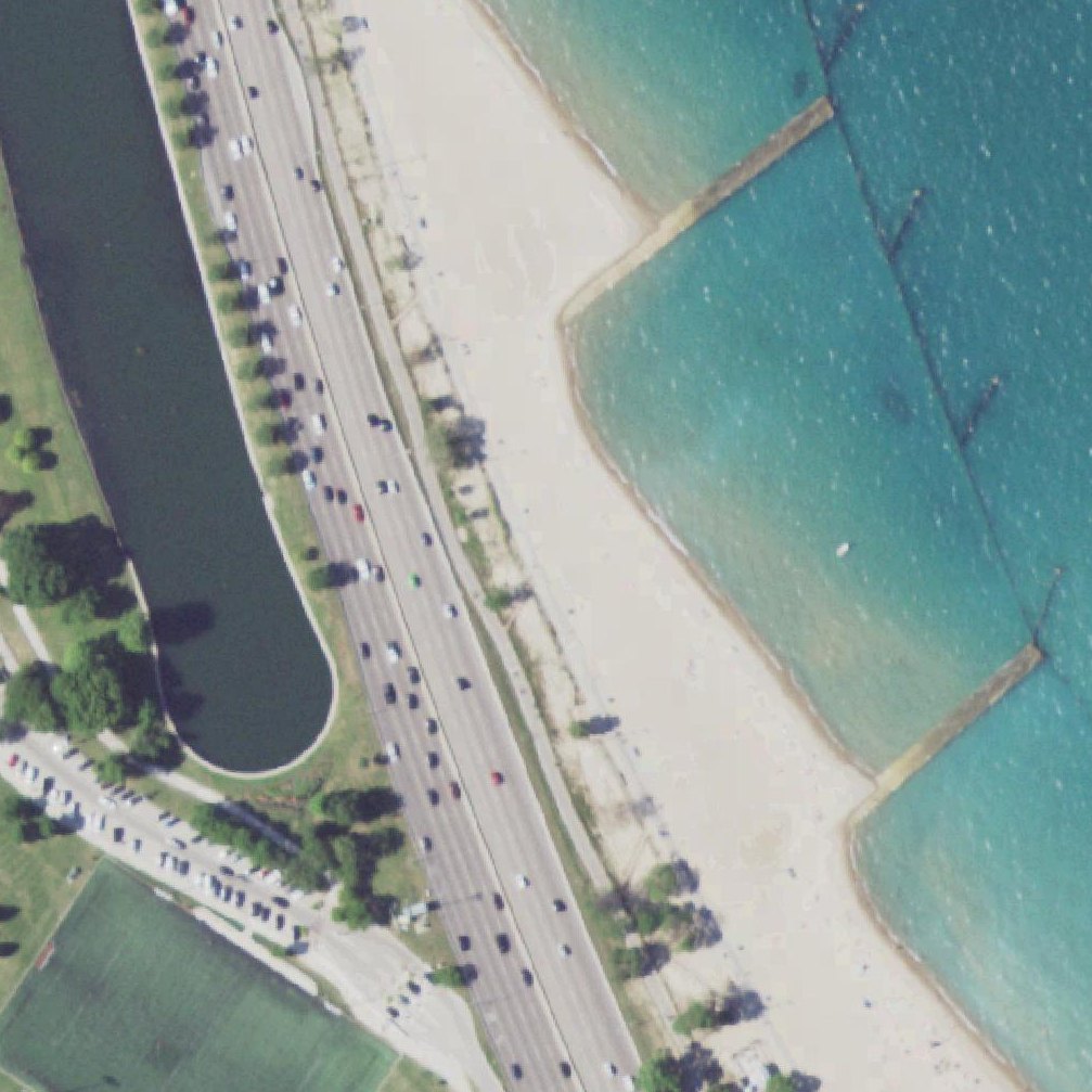 Aerial map of North Avenue Beach