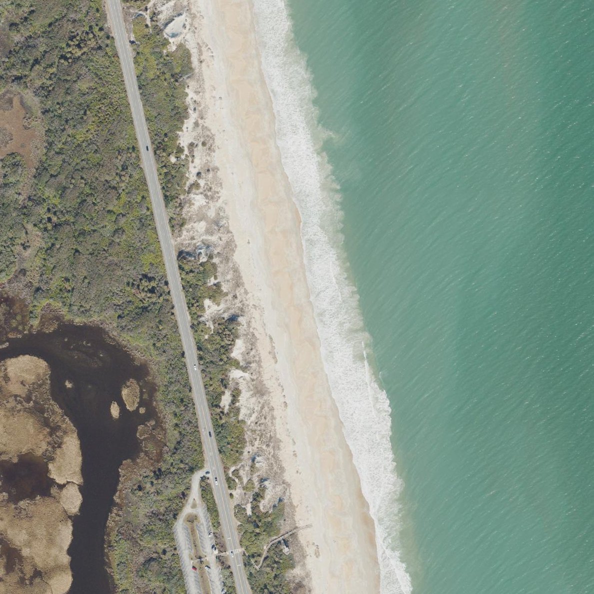 Aerial map of North Beach Guana River Preserve