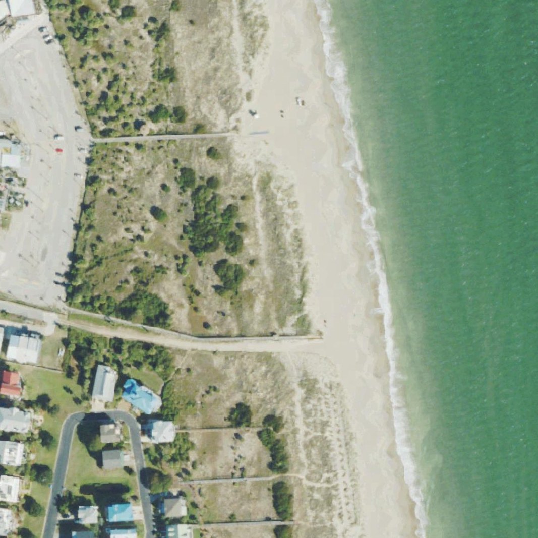 Aerial map of North Beach, Tybee Island