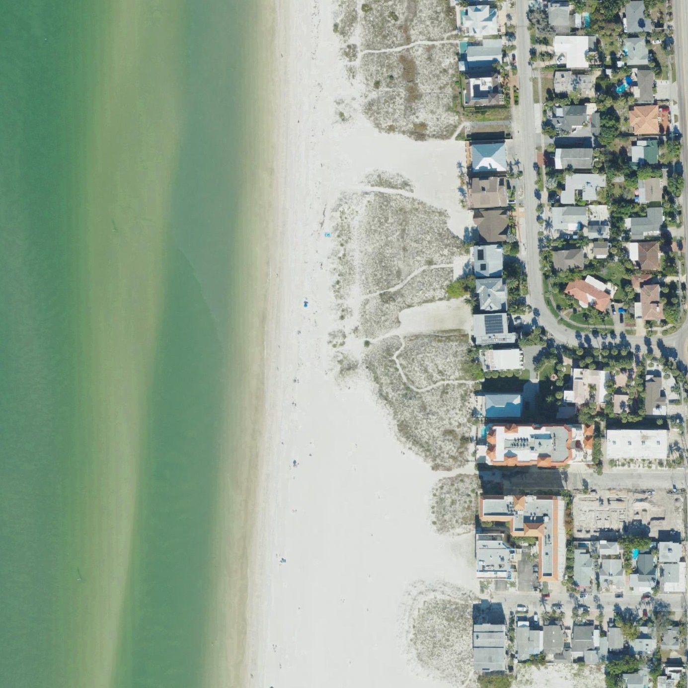 Aerial map of North Clearwater Beach