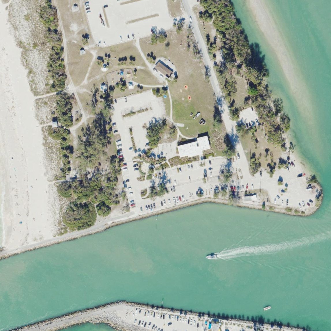 Aerial map of North Jetty Beach