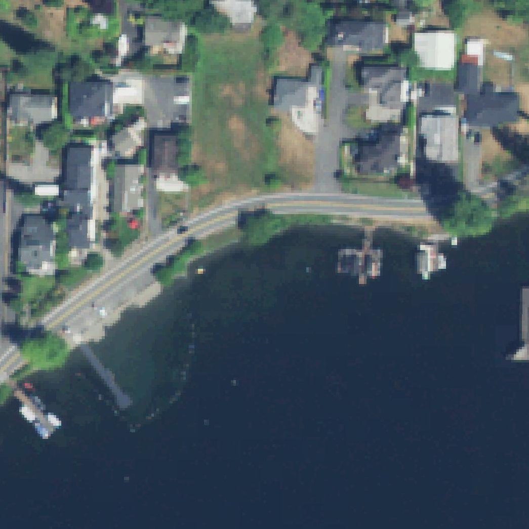 Aerial map of North Lakeshore Swimming Beach