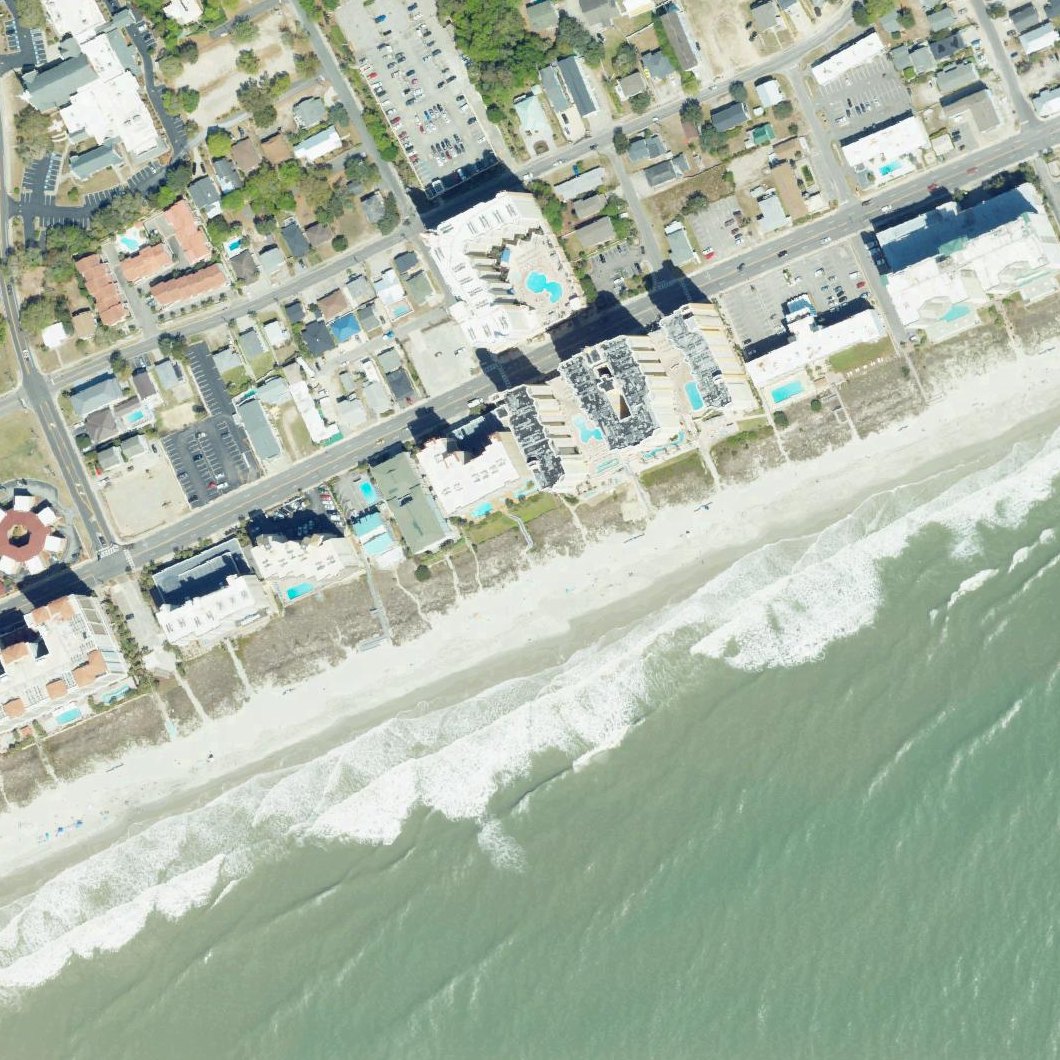 Aerial map of North Myrtle Beach