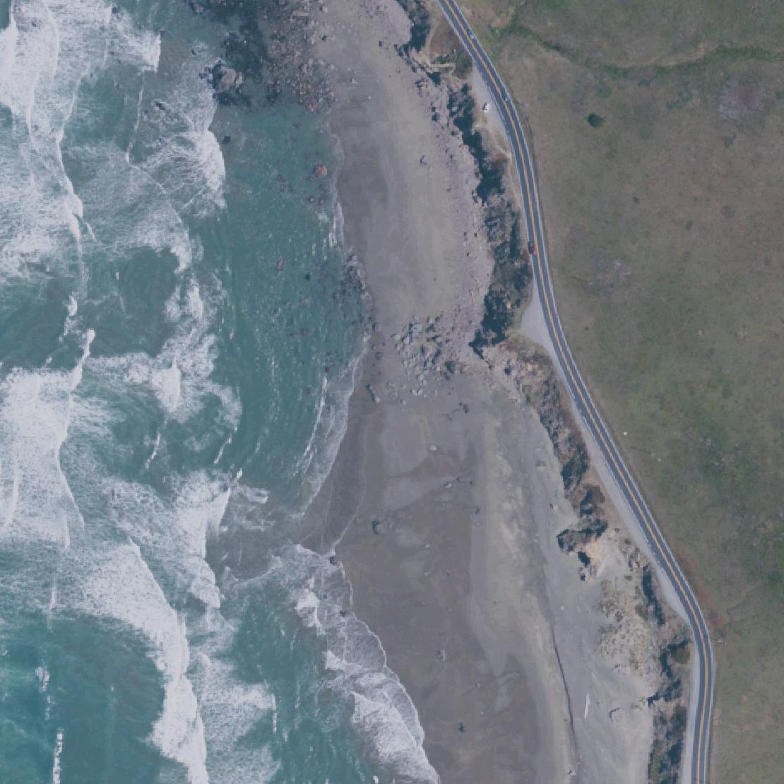 Aerial map of North Salmon Creek Beach