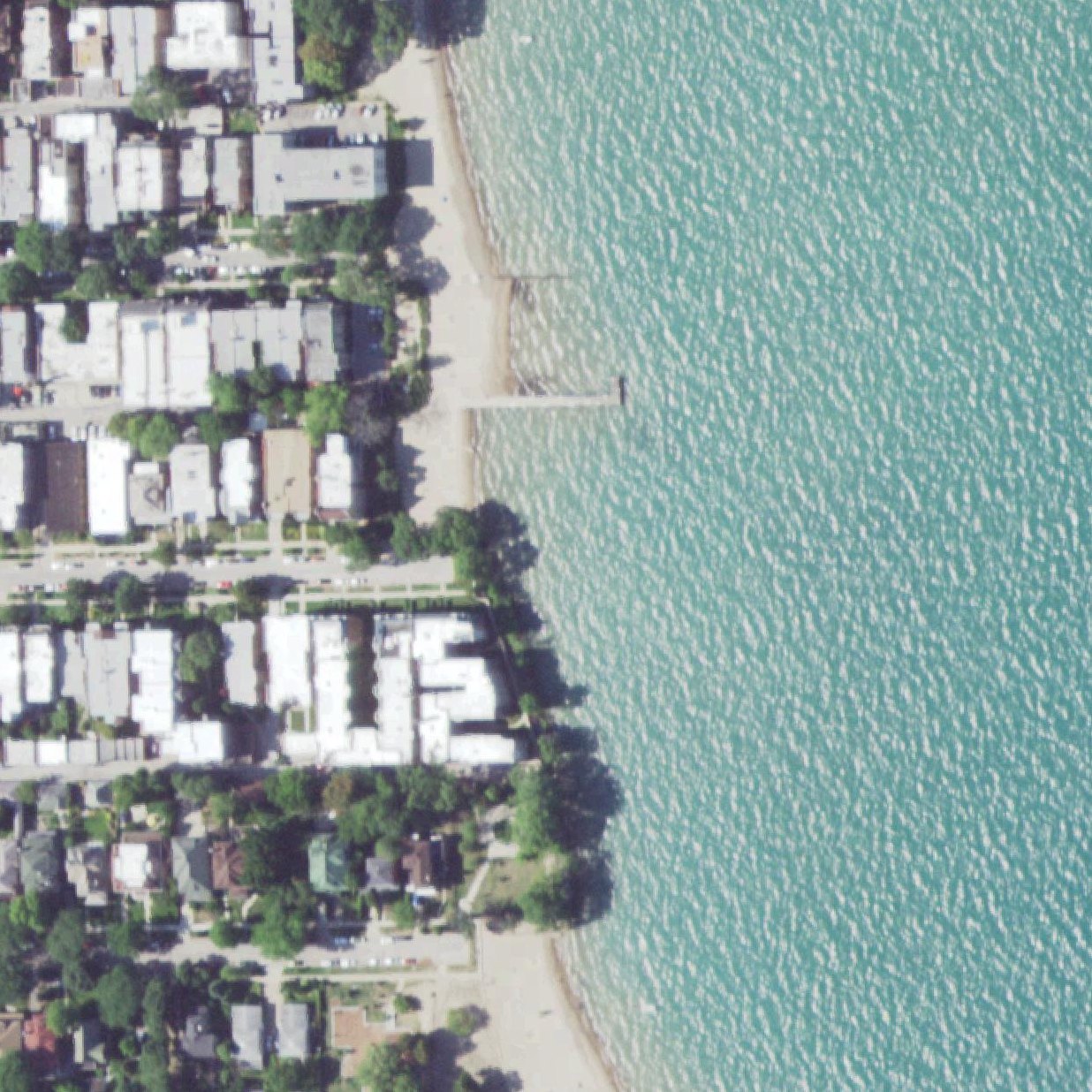 Aerial map of North Shore Beach