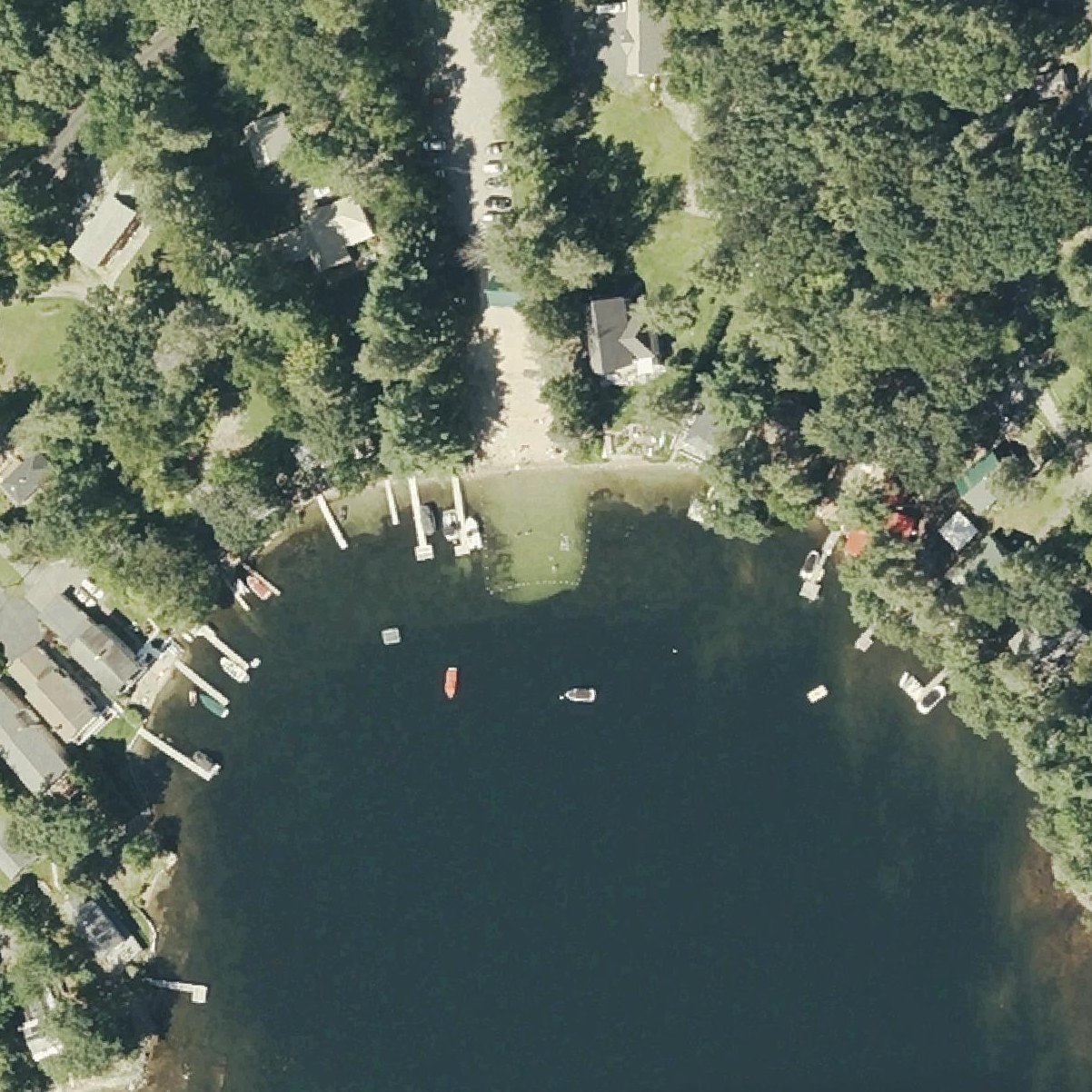 Aerial map of North Shore Beach, Residents Only, Town Of Chesterfield
