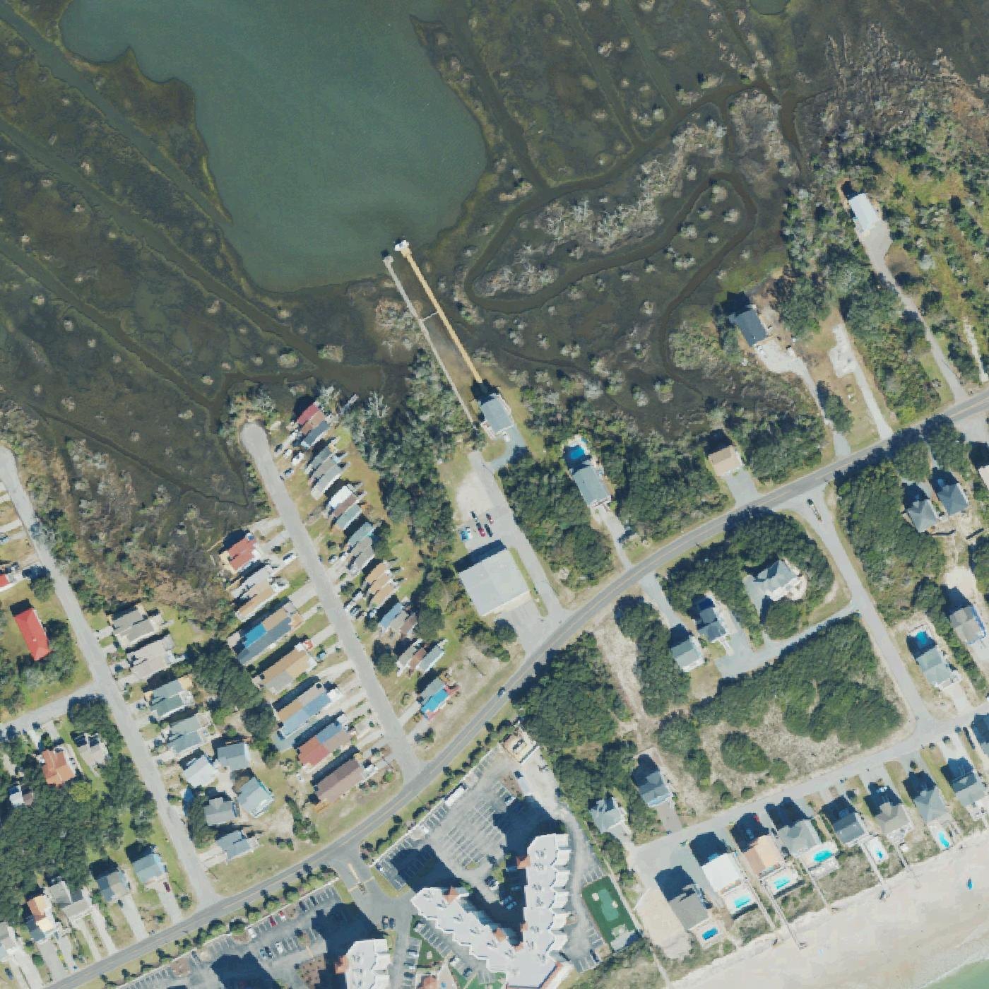 Aerial map of North Topsail Shores