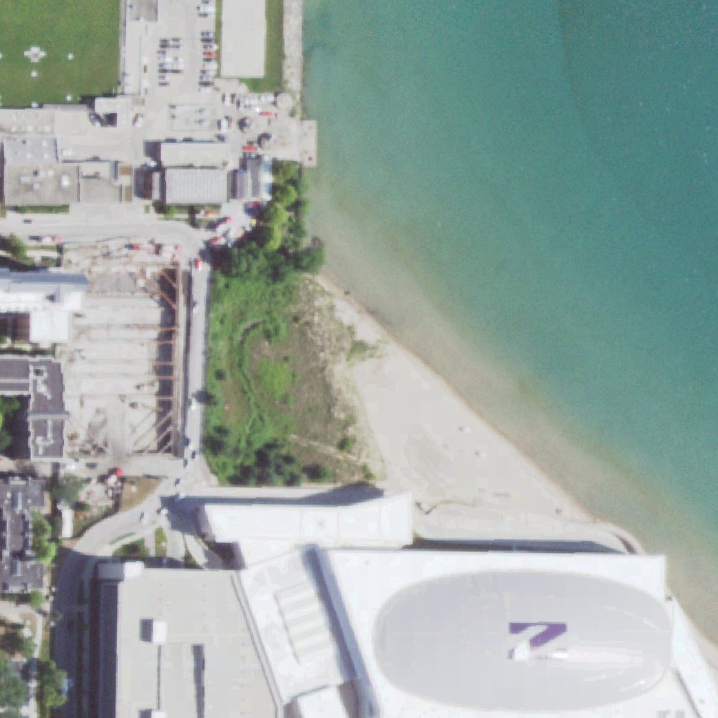 Aerial map of Northwestern University - Lincoln St. Beach