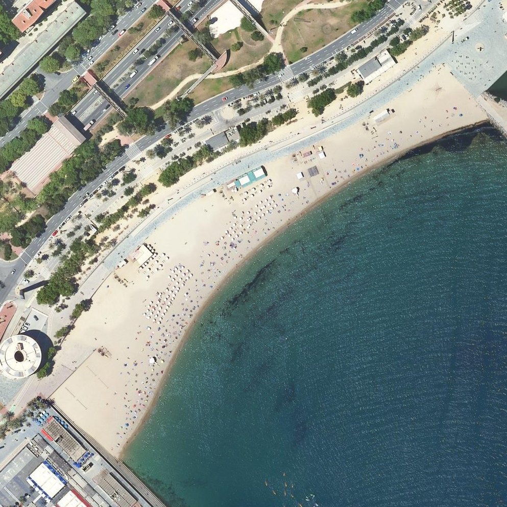 Aerial map of Nova Icaria beach