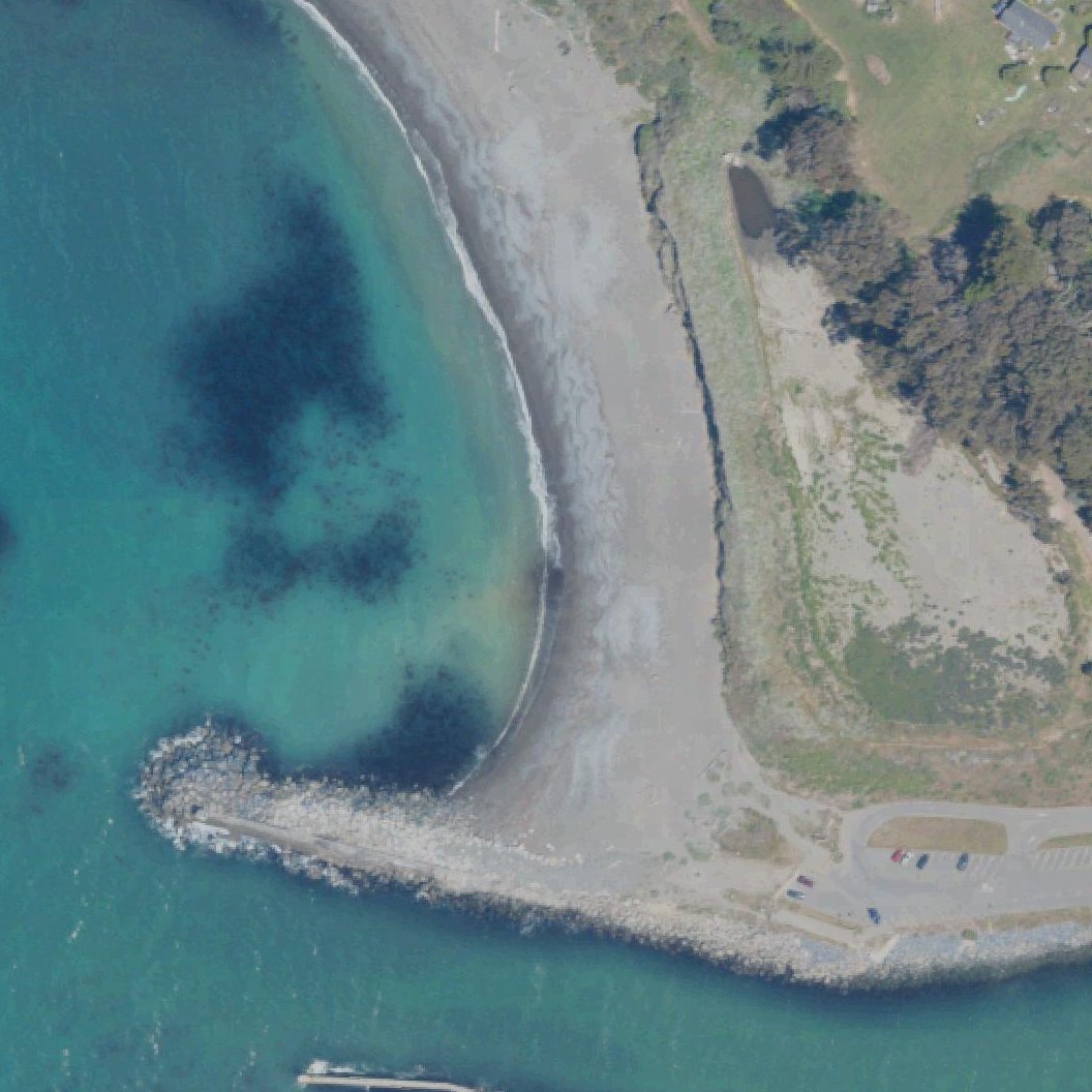 Aerial map of Noyo Beach Off-Leash Dog Area