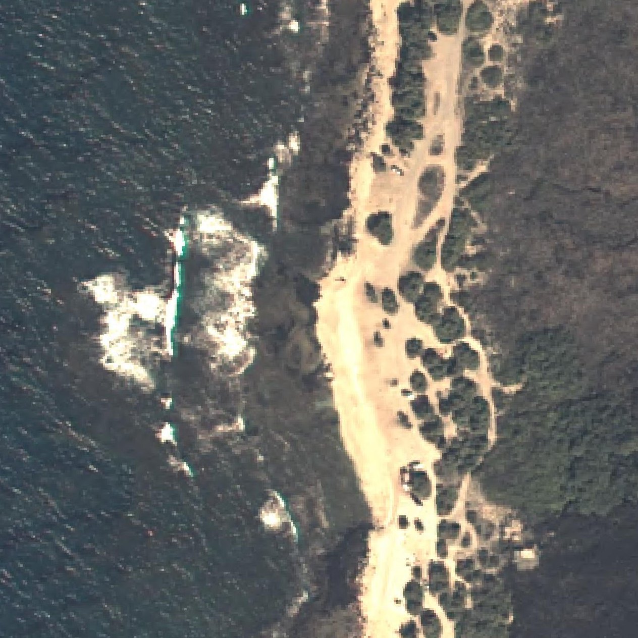 Aerial map of O'oma Beach