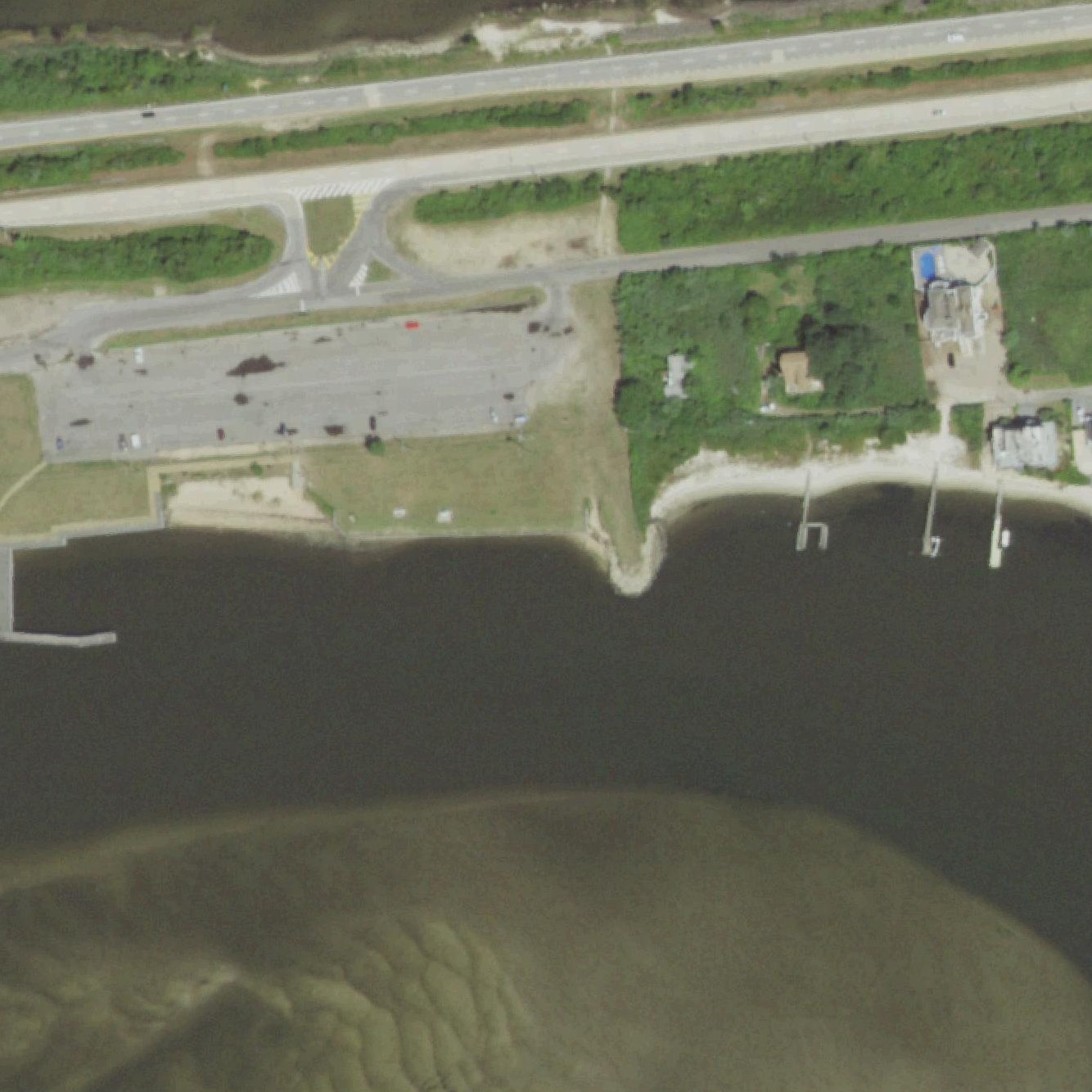 Aerial map of Oak Beach Park