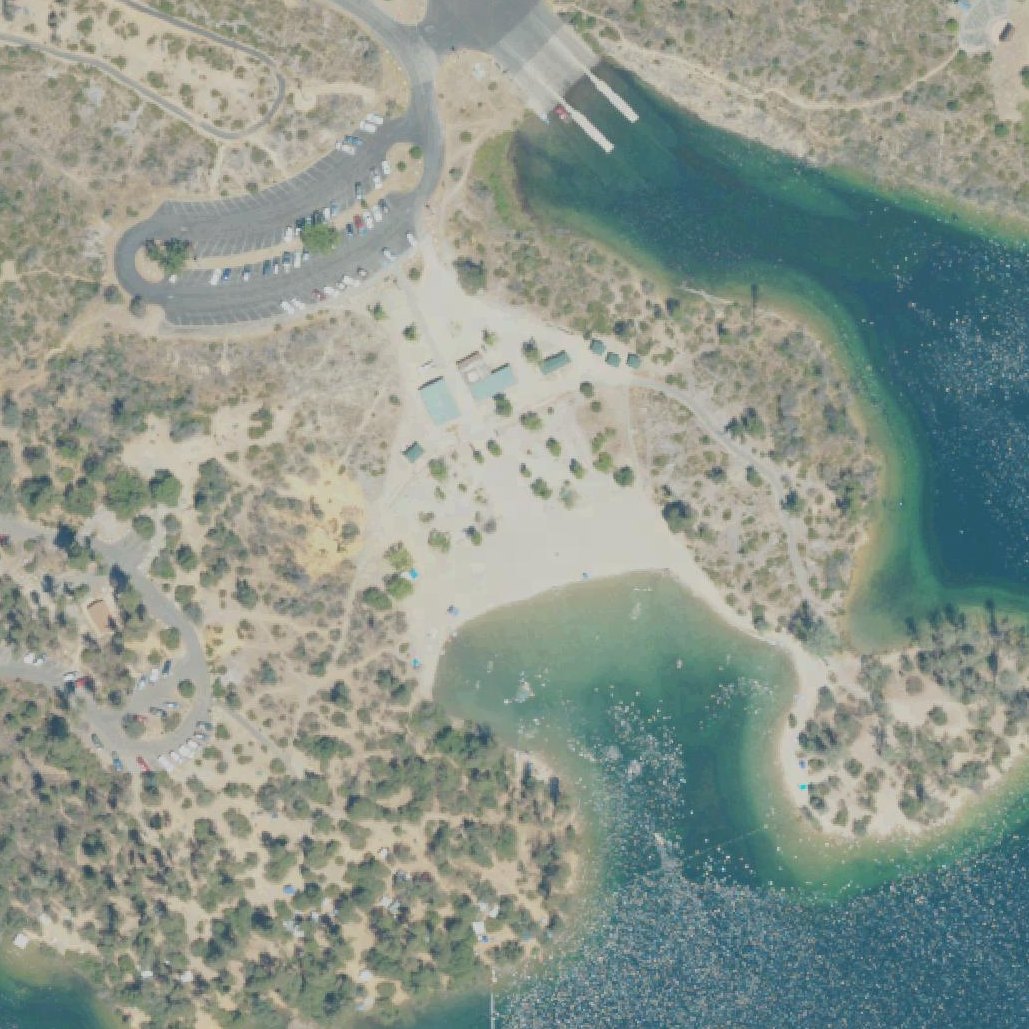 Aerial map of Oak Bottom Beach
