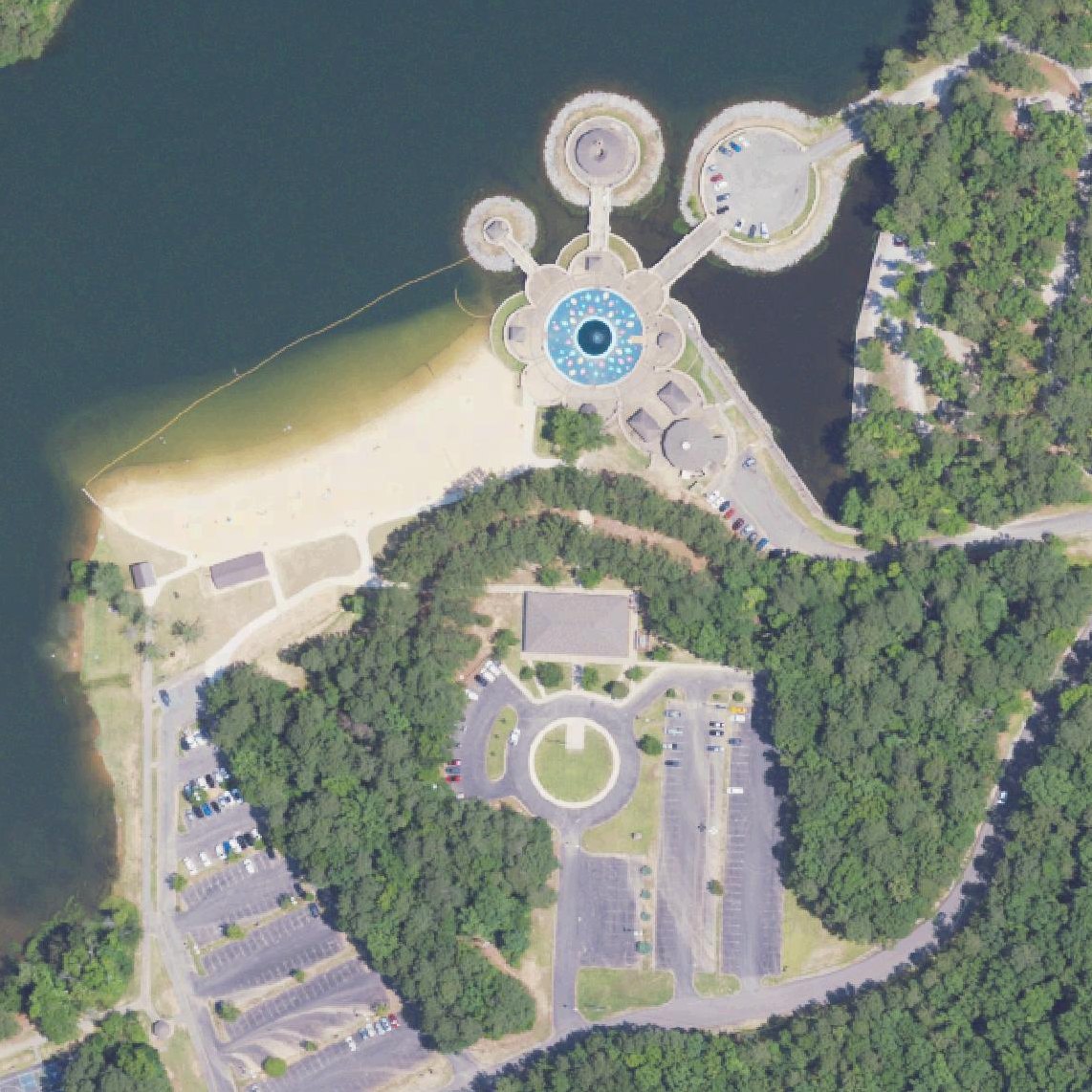 Aerial map of Oak Mountain Beach