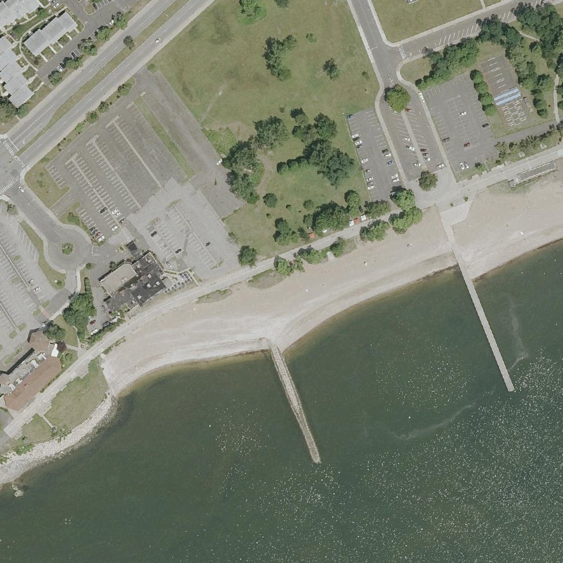 Aerial map of Oak Street Beach