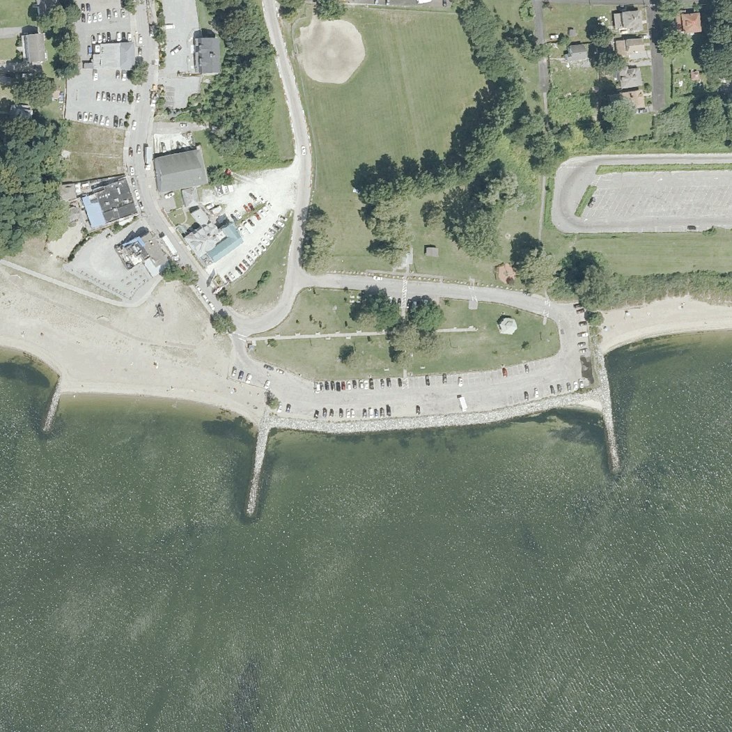 Aerial map of Oakland Beach Commons