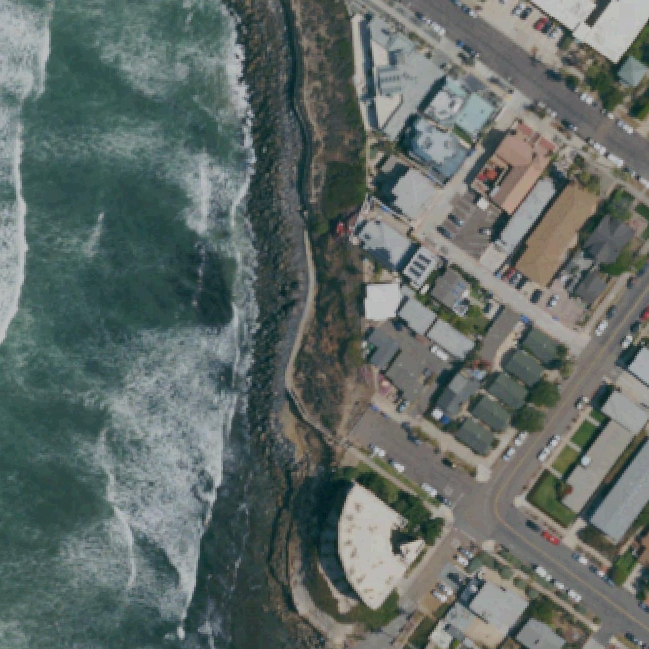 Aerial map of Ocean Beach City Beach