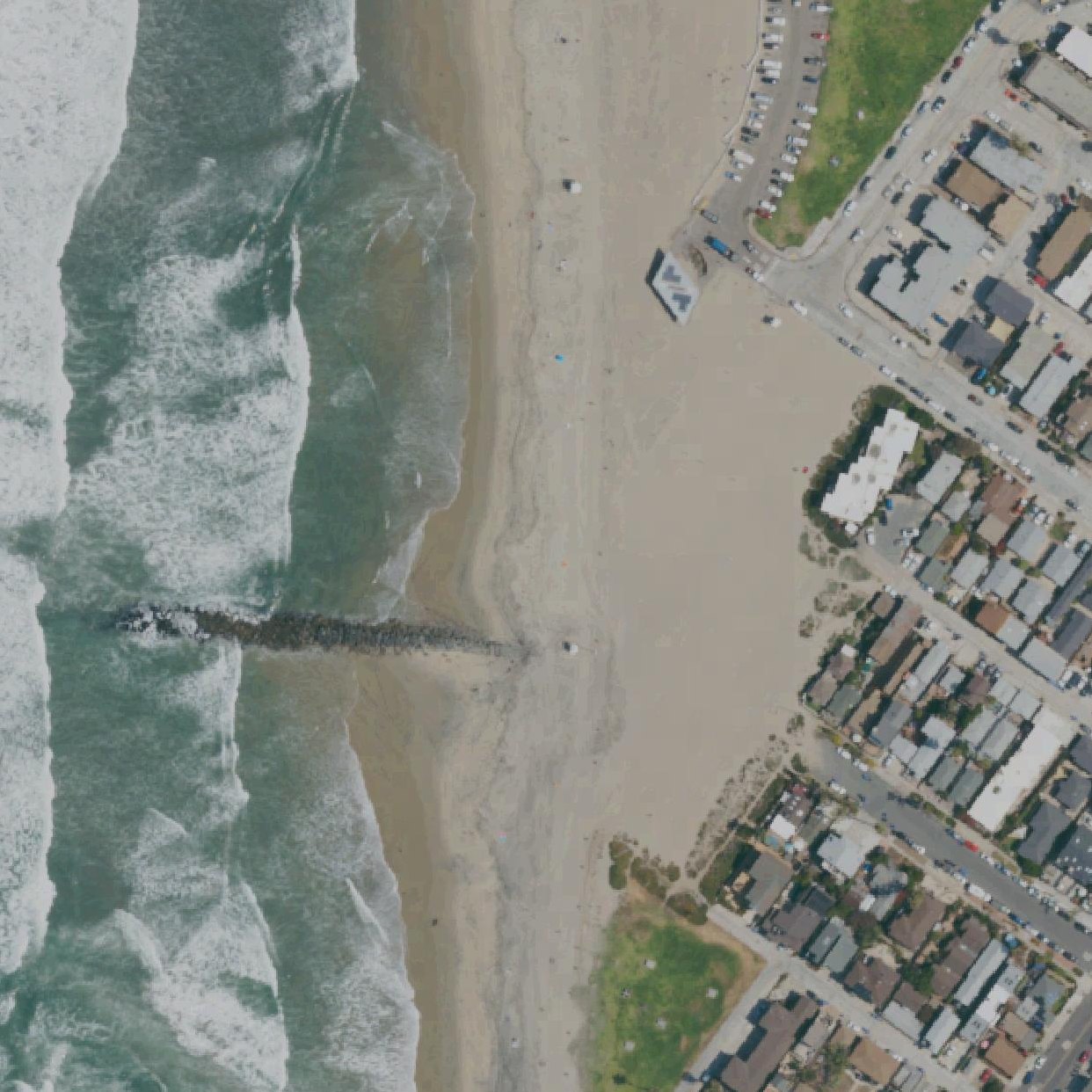 Aerial map of Ocean Beach