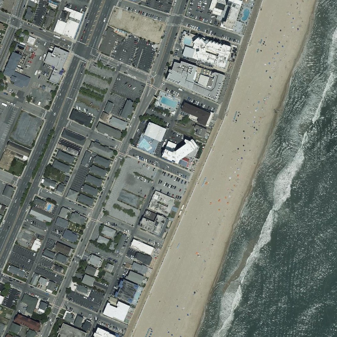 Aerial map of Ocean City Beach Maryland
