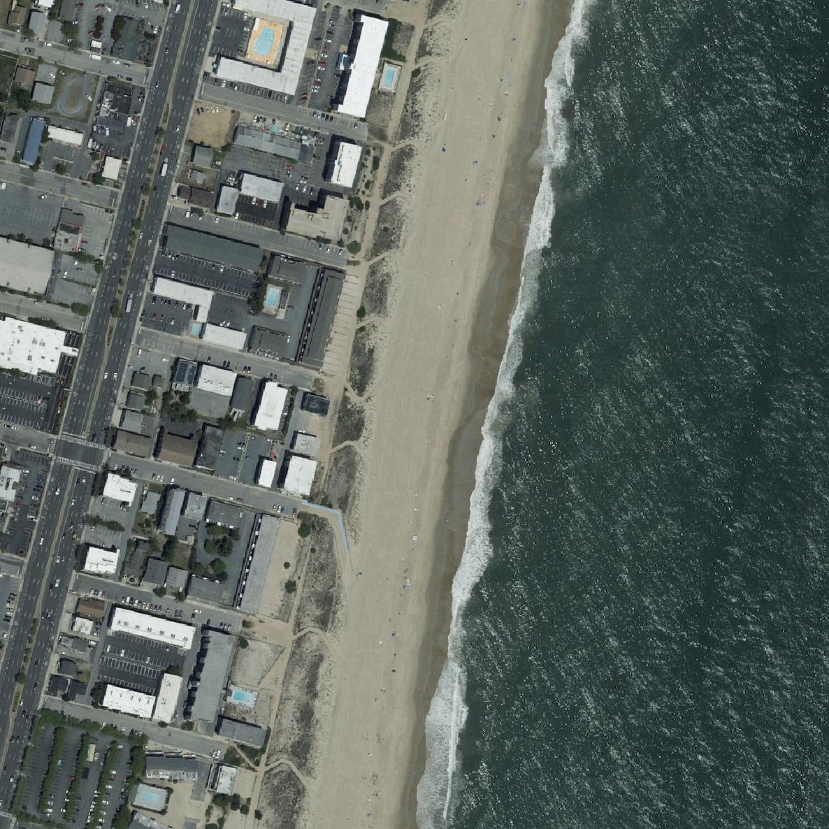 Aerial map of Ocean City Beach