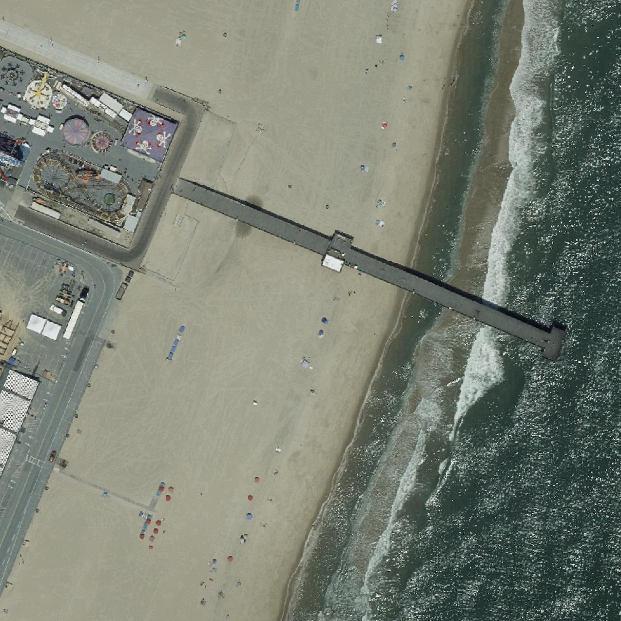 Aerial map of Ocean City Inlet Beach