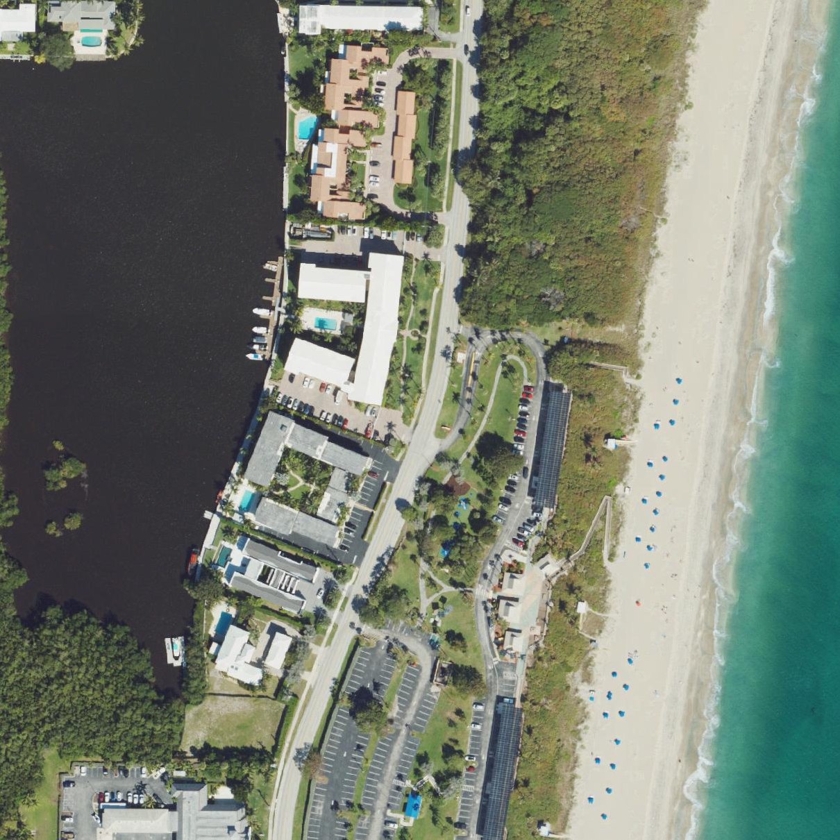 Aerial map of Ocean Front Beach Park