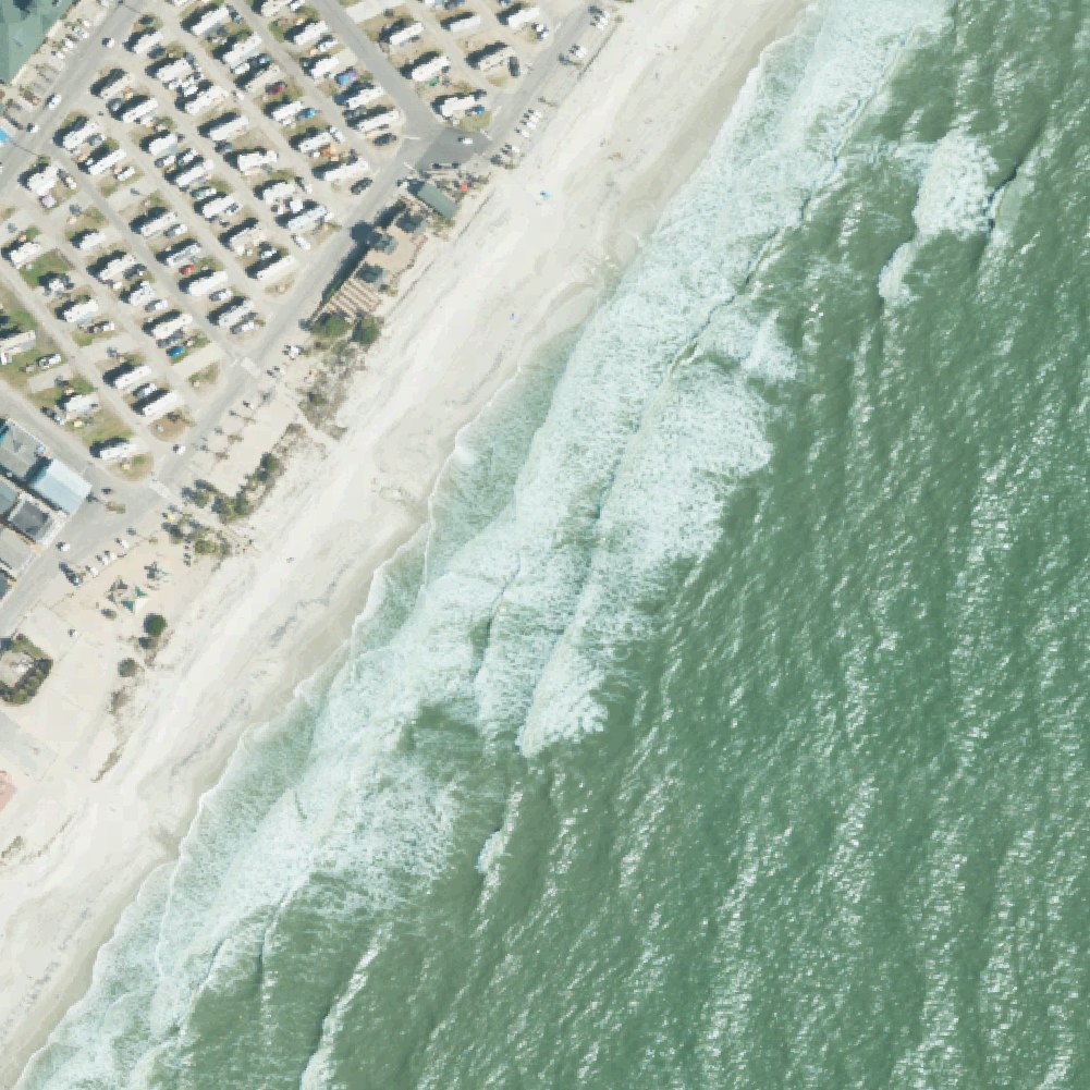 Aerial map of Ocean Lakes Beach