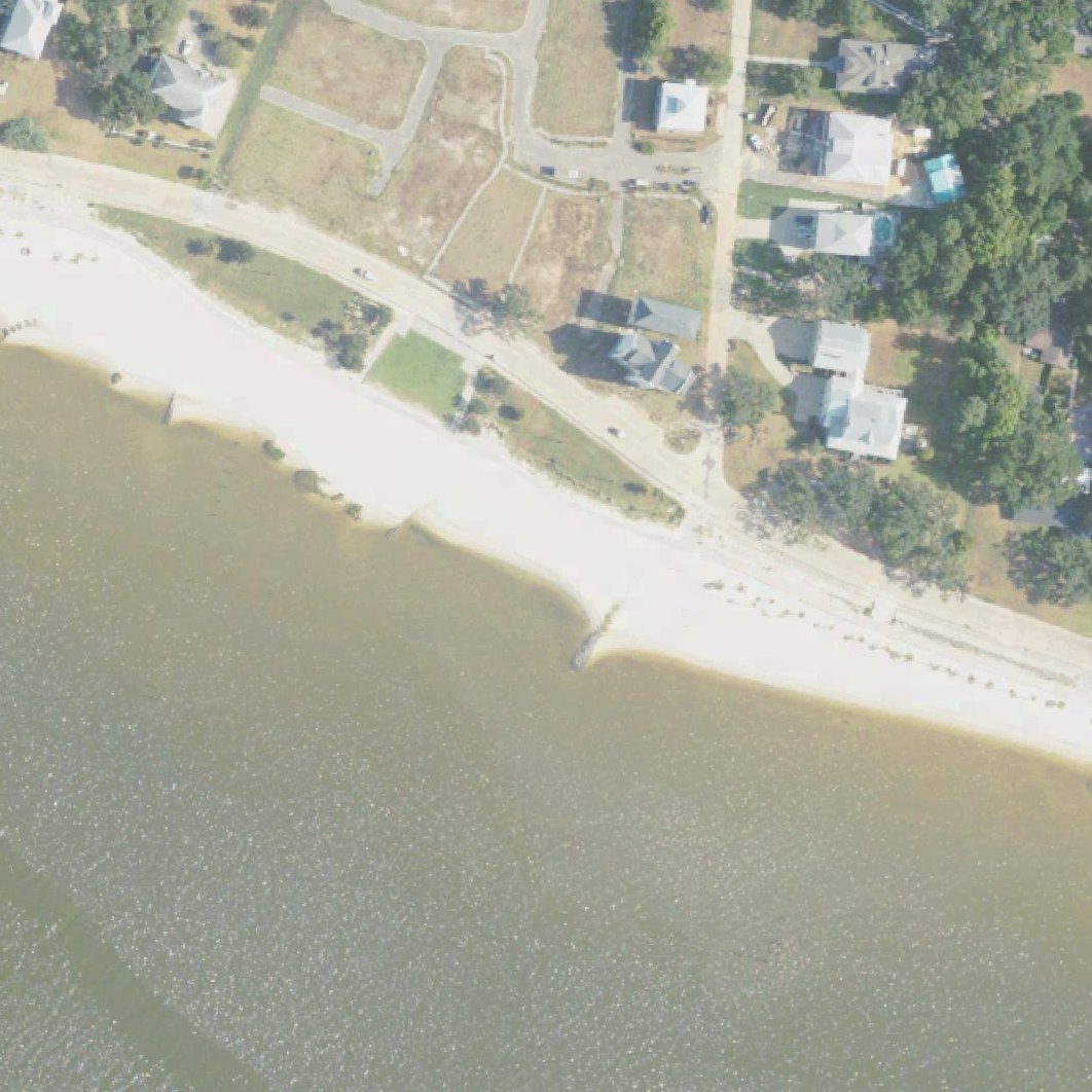 Aerial map of Ocean Springs Beach