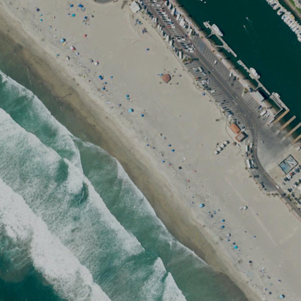 Aerial map of Oceanside Harbor Beach
