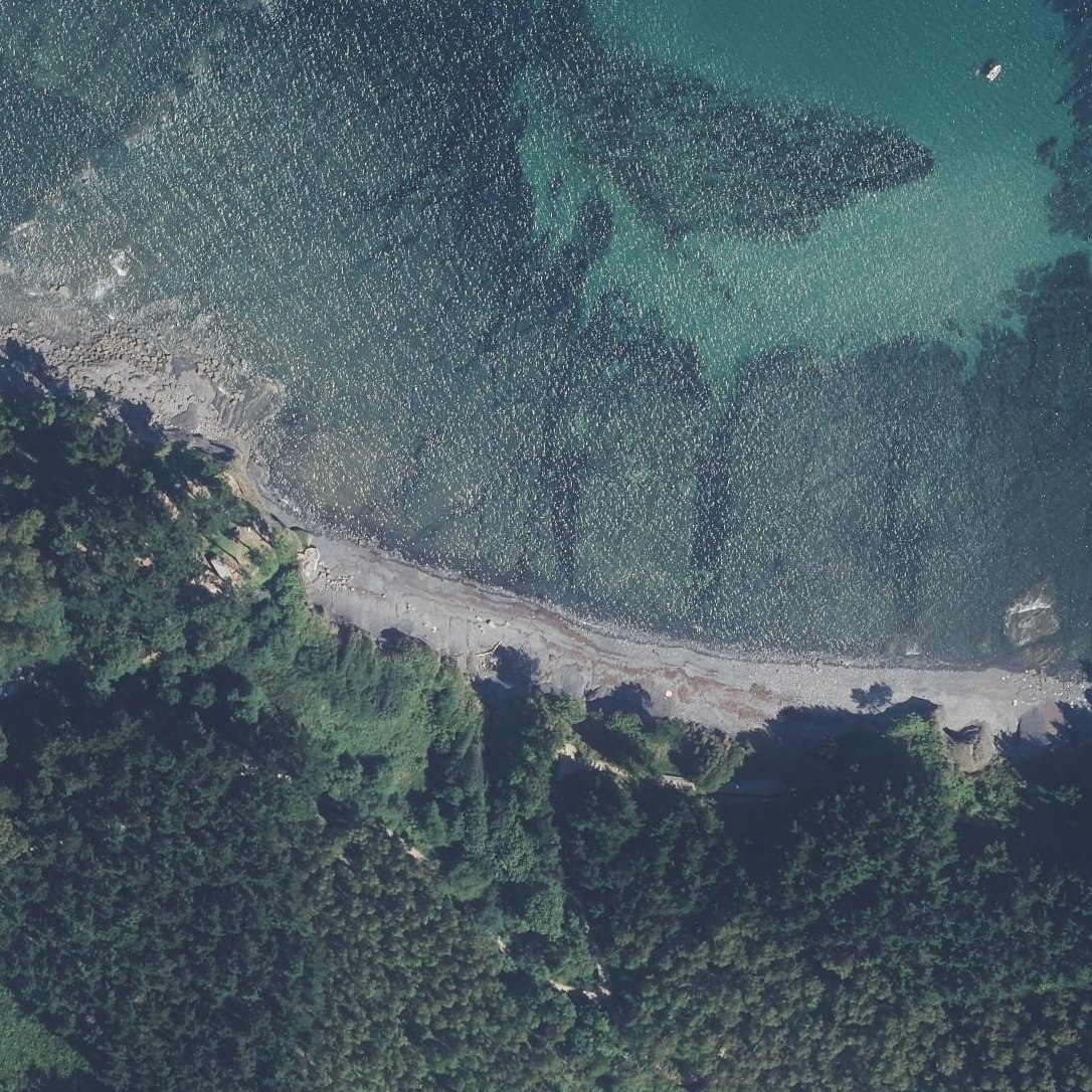 Aerial map of Ogella Hondartza