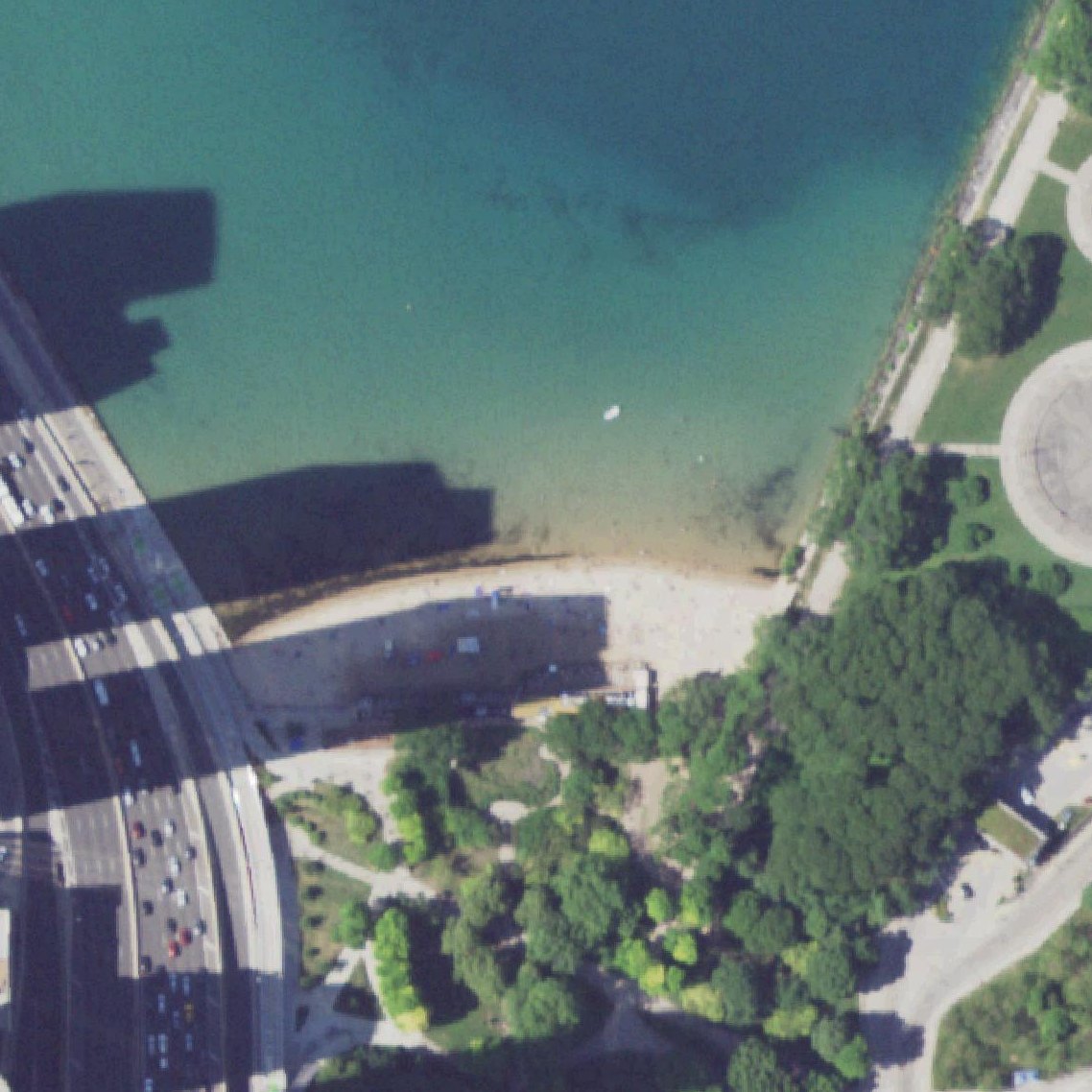 Aerial map of Ohio Street Beach