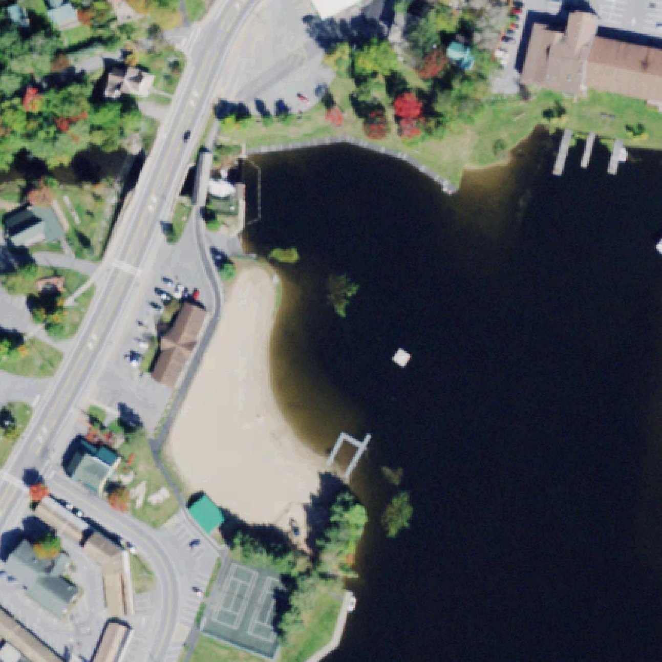 Aerial map of Old Forge Public Beach