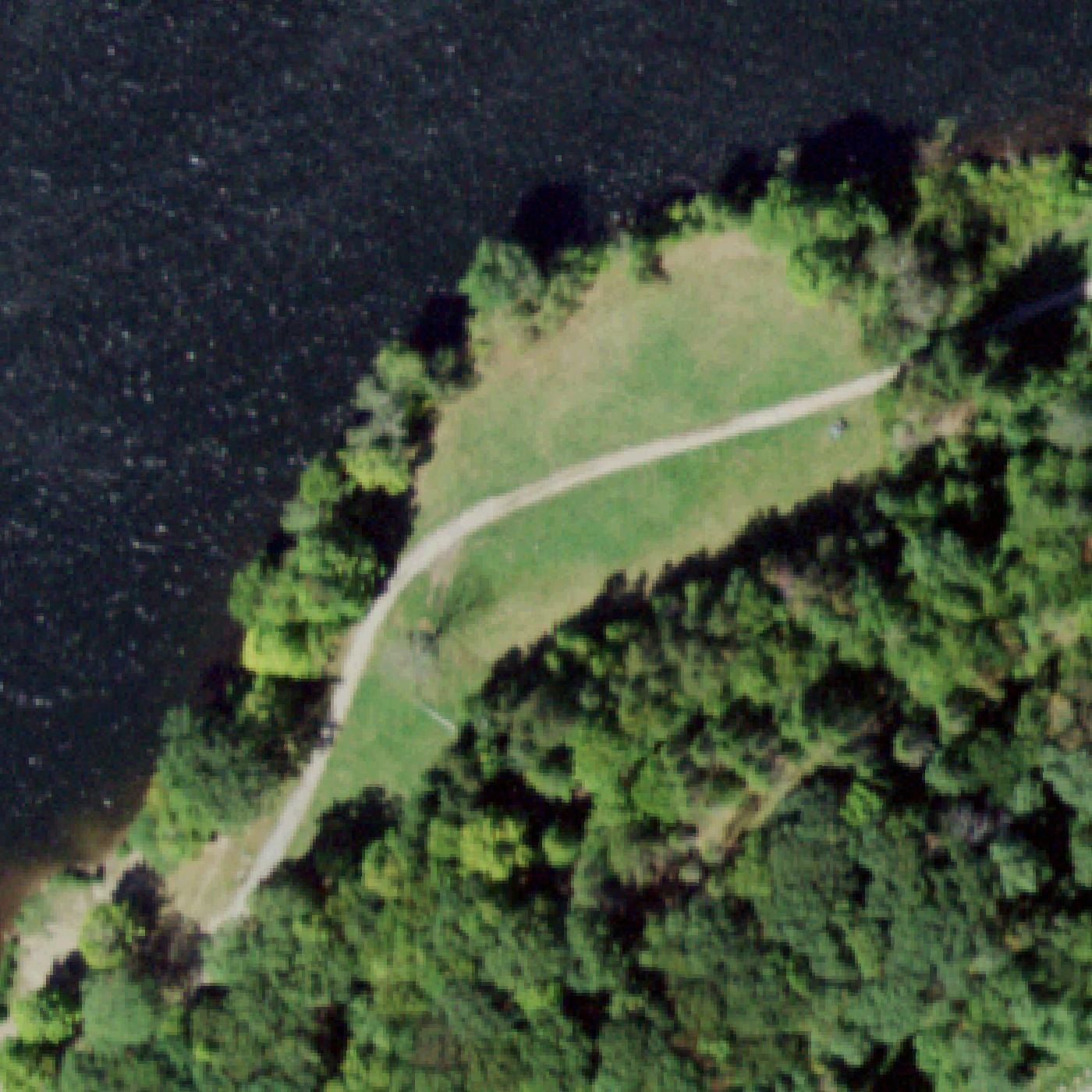Aerial map of Old Sebago Beach