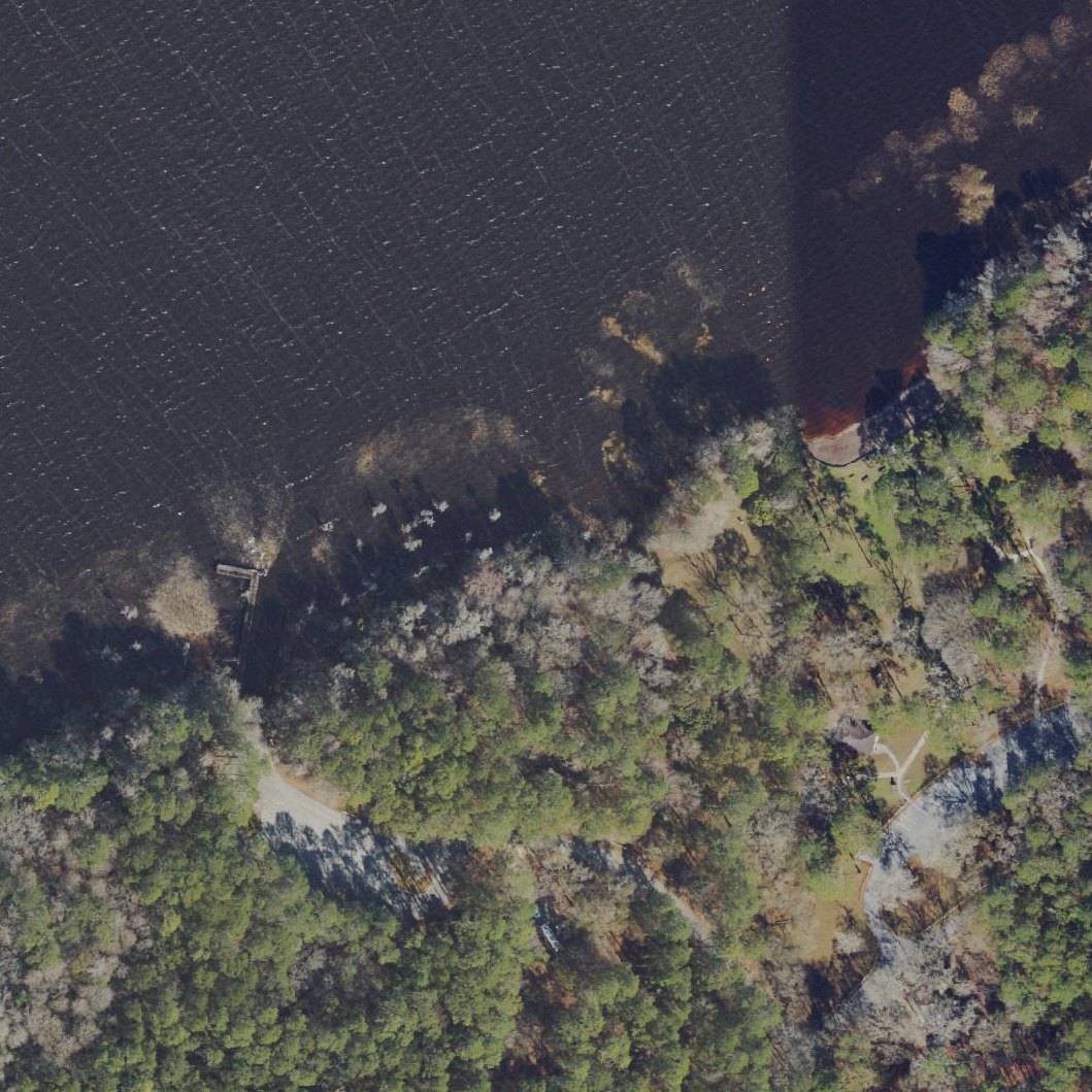 Aerial map of Olustee Beach
