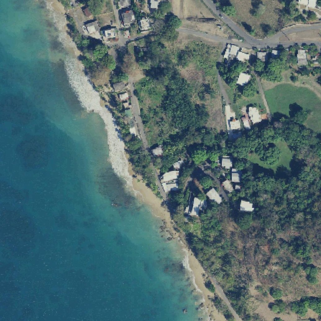 Aerial map of Omega Beach