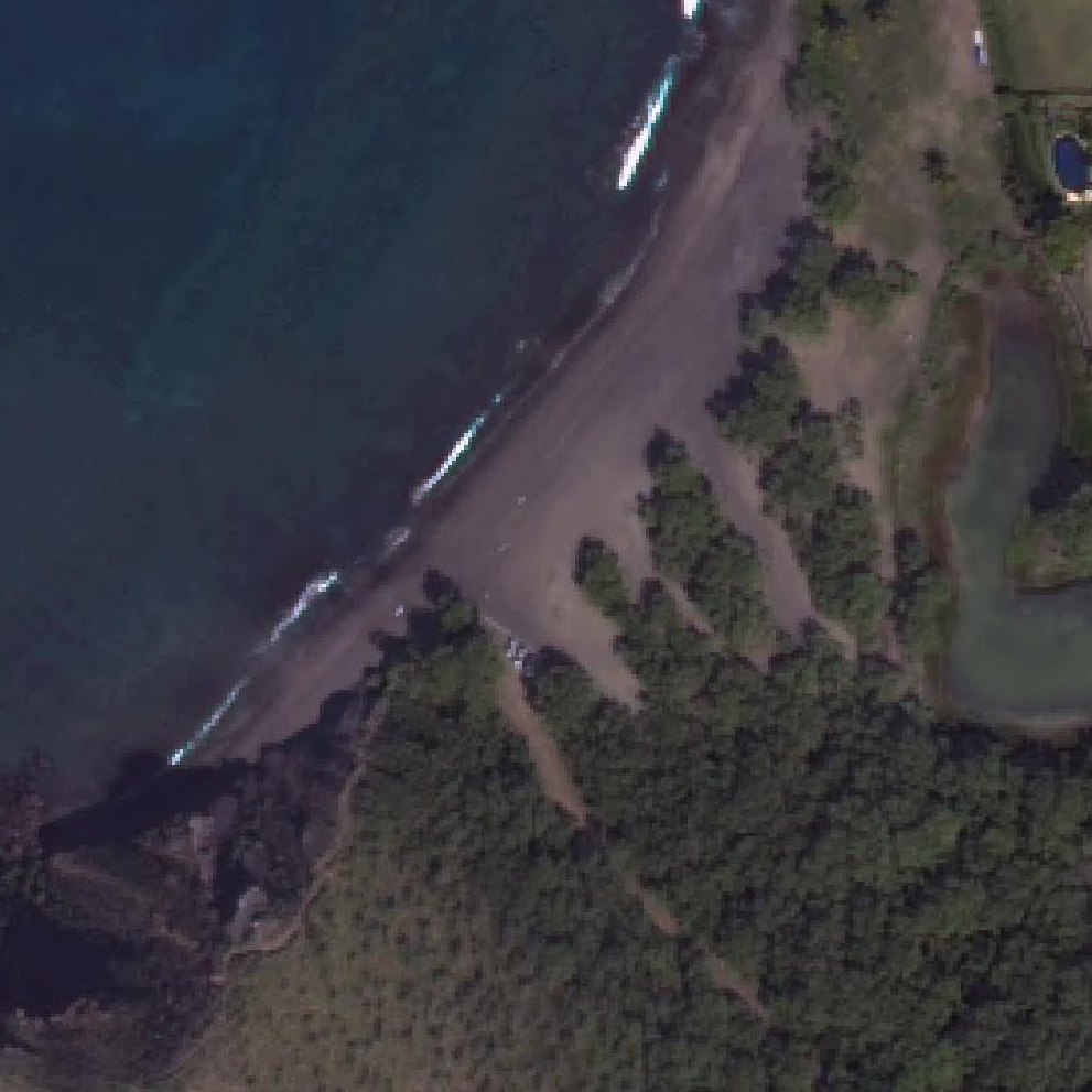 Aerial map of Oneuli Beach