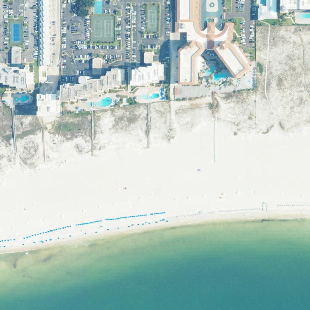 Aerial map of Orange Beach