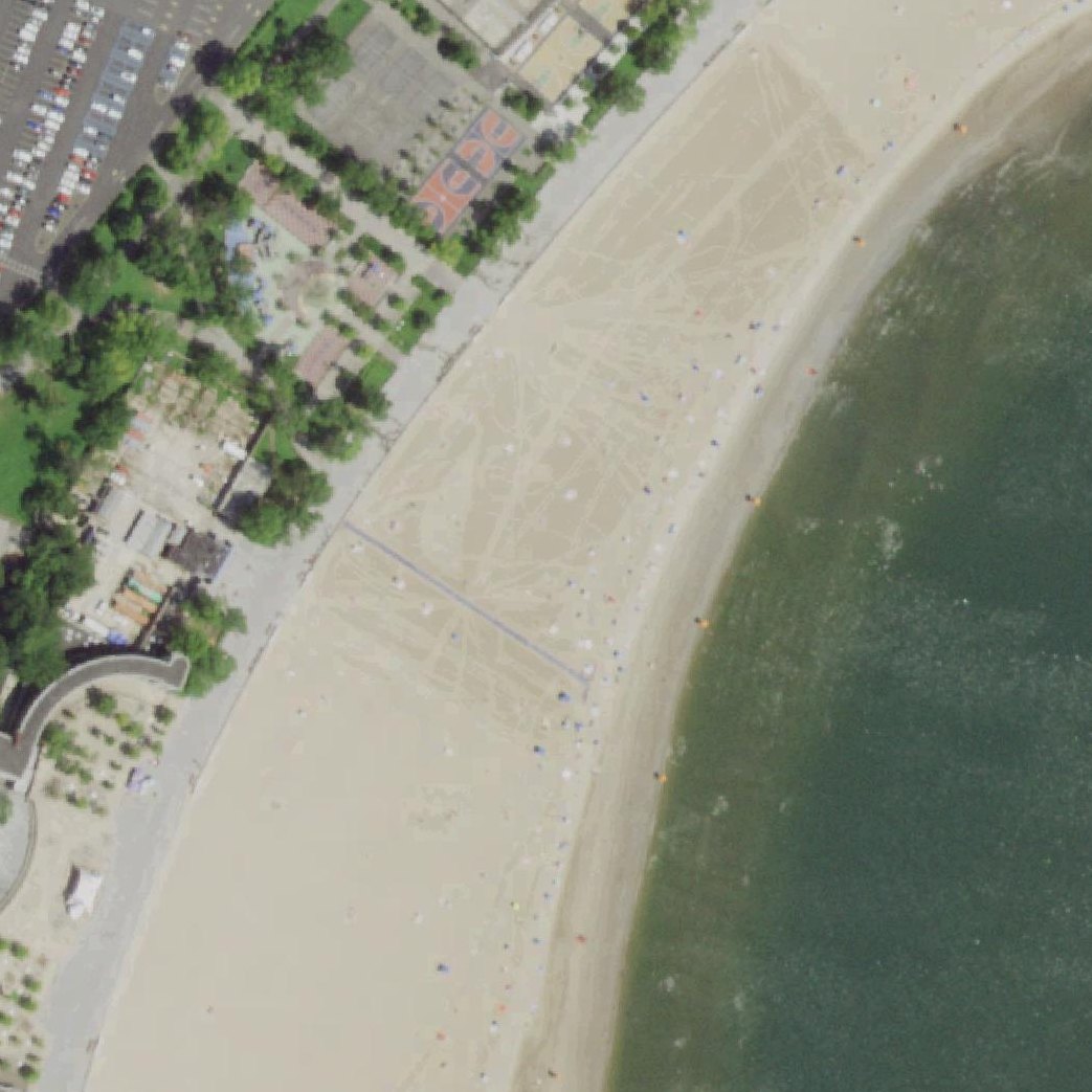 Aerial map of Orchard Beach