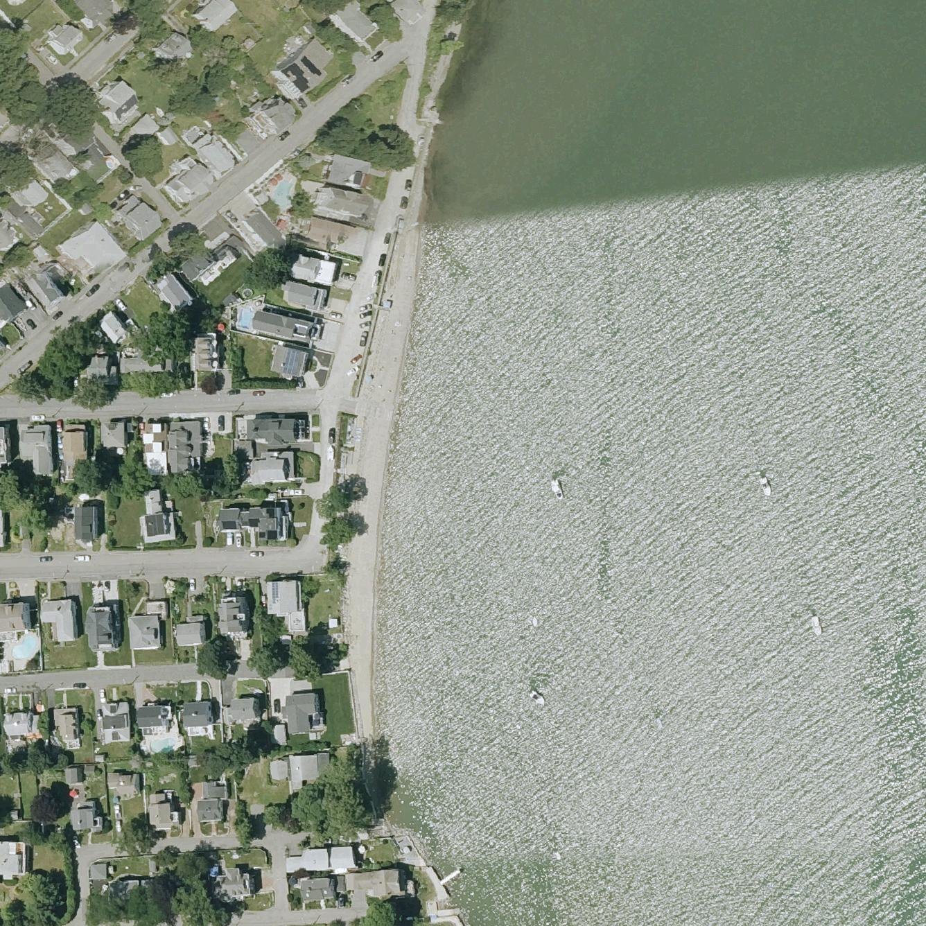 Aerial map of Orchard Beach