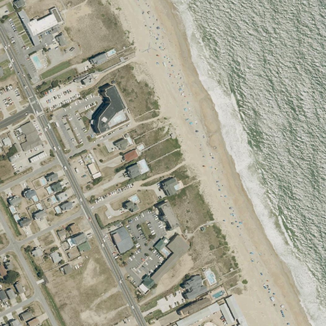 Aerial map of Oregon Avenue Public Beach Access