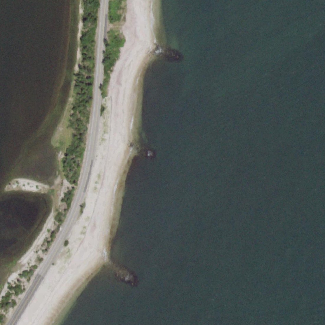 Aerial map of Orient Beach