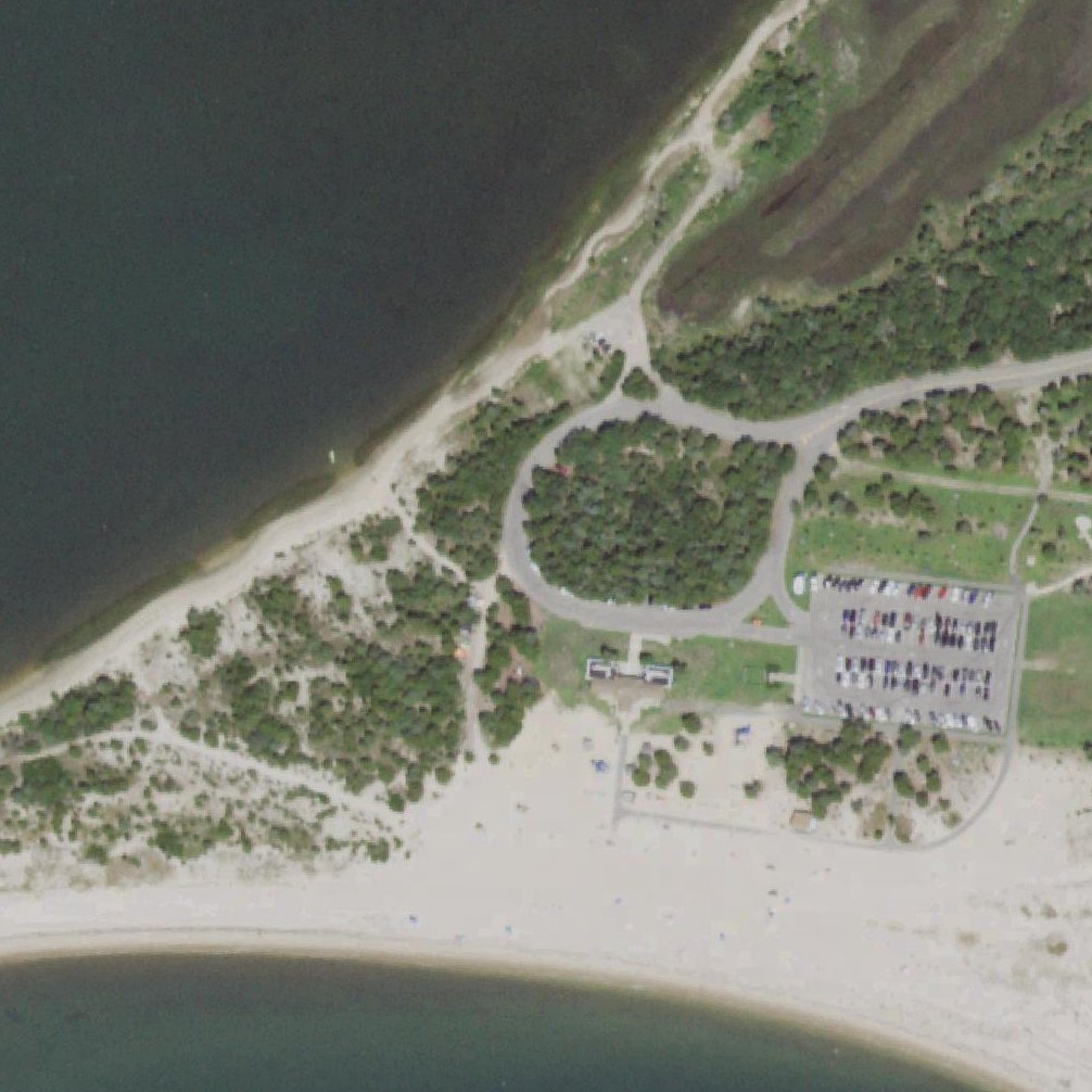 Aerial map of Orient Beach State Park