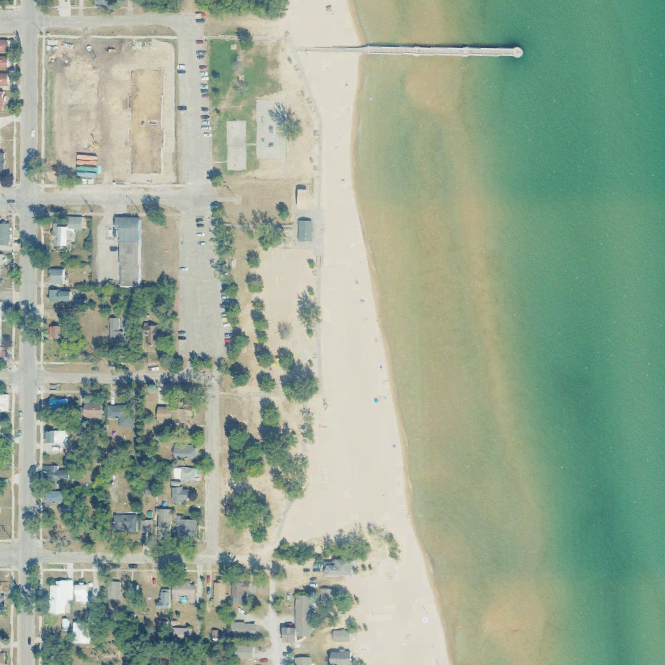 Aerial map of Oscoda Beach Park